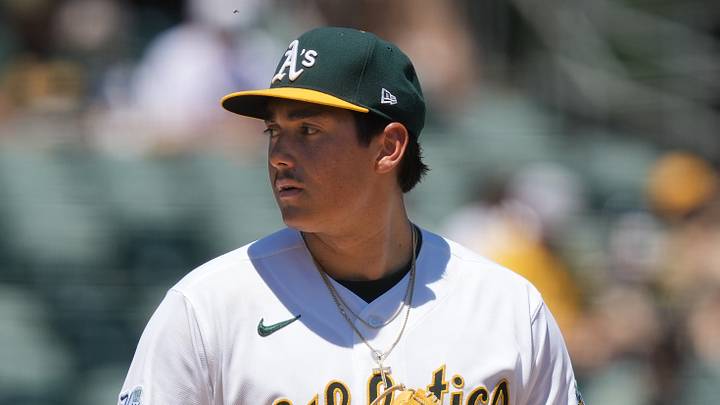 Aug 2, 2026; West Sacramento, California, USA; Athletics starting pitcher Gage Jump (61) during the first inning against the Detroit Tigers at Sutter Health Park. Mandatory Credit: Darren Yamashita-Imagn Images Aug 2, 2026; West Sacramento, California, USA; Athletics starting pitcher Gage Jump (61) during the first inning against the Detroit Tigers at Sutter Health Park. Mandatory Credit: Darren Yamashita-Imagn Images