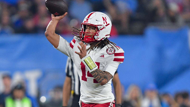 TJ Lateef throws against the UCLA Bruins during the first half at the Rose Bowl. TJ Lateef throws against the UCLA Bruins during the first half at the Rose Bowl.
