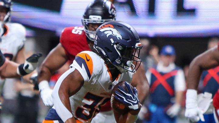 Denver Broncos running back Jaleel McLaughlin