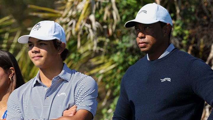 Tiger Woods attended his son Charlie’s ring ceremony.