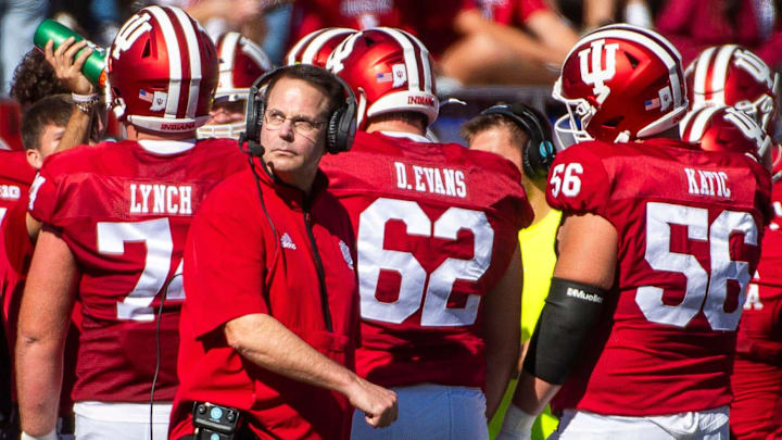 Indiana coach Curt Cignetti at Memorial Stadium during the Hoosiers' 56-7 win over Nebraska.