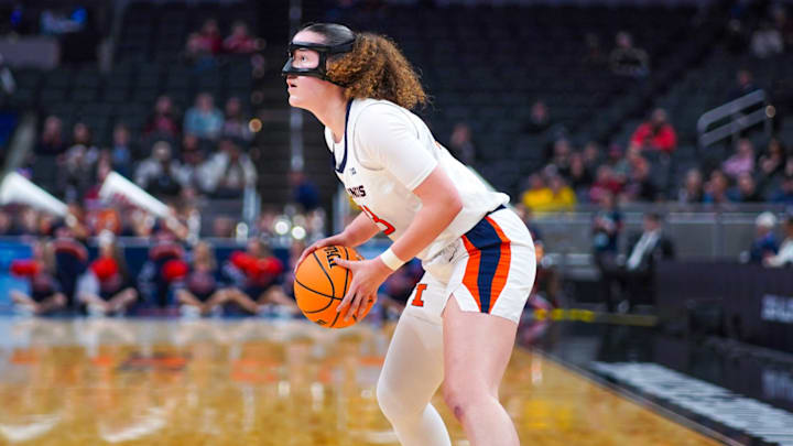 Illinois forward Berry Wallace squares up in the Illini's 82-70 win over Wisconsin in the first round of the Big Ten Tournament on Wednesday in Indianapolis.