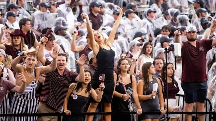 Mississippi State Fans during the game between the Eastern Kentucky Colonels and the Mississippi State Bulldogs at Davis Wade Stadium at Scott Field in Starkville, MS. Mississippi State Fans during the game between the Eastern Kentucky Colonels and the Mississippi State Bulldogs at Davis Wade Stadium at Scott Field in Starkville, MS.