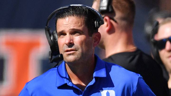 Sep 12, 2026; Champaign, Illinois, USA; Duke Blue Devils head coach Manny Diaz, left, on the sidelines against the Illinois Fighting Illini during the first half at Gies Memorial Stadium. Mandatory Credit: Ron Johnson-Imagn Images Sep 12, 2026; Champaign, Illinois, USA; Duke Blue Devils head coach Manny Diaz, left, on the sidelines against the Illinois Fighting Illini during the first half at Gies Memorial Stadium. Mandatory Credit: Ron Johnson-Imagn Images