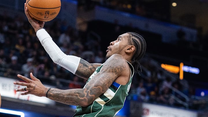 Milwaukee Bucks guard Kevin Porter Jr. has struggled with turnovers lately, but should get some relief with Giannis Antetokounmpo set to return from nearly a month-long absence. Mandatory Credit: Trevor Ruszkowski-Imagn Images