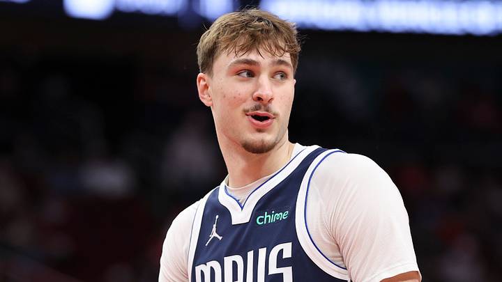Jan 31, 2026; Houston, Texas, USA; Dallas Mavericks forward Cooper Flagg (32) smiles after a play during the third quarter against the Houston Rockets at Toyota Center. Mandatory Credit: Troy Taormina-Imagn Images Jan 31, 2026; Houston, Texas, USA; Dallas Mavericks forward Cooper Flagg (32) smiles after a play during the third quarter against the Houston Rockets at Toyota Center. Mandatory Credit: Troy Taormina-Imagn Images