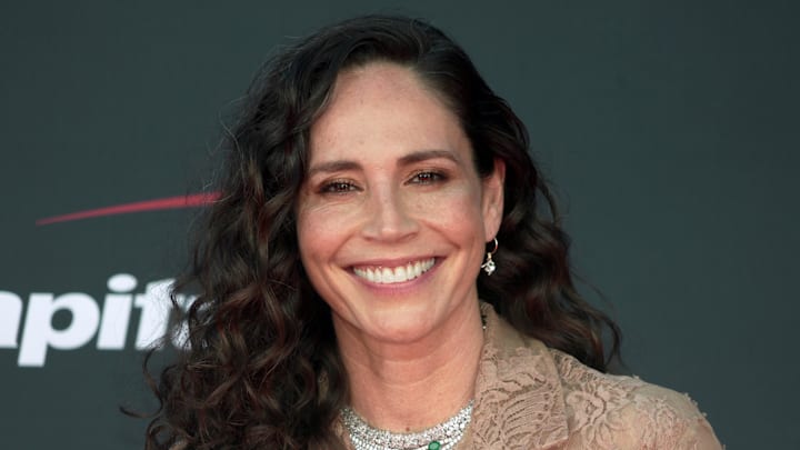 Jul 12, 2023; Los Angeles, CA, USA; Former WNBA player Sue Bird arrives on the red carpet before the 2023 ESPYS at the Dolby Theatre. Mandatory Credit: Kirby Lee-Imagn Images Jul 12, 2023; Los Angeles, CA, USA; Former WNBA player Sue Bird arrives on the red carpet before the 2023 ESPYS at the Dolby Theatre. Mandatory Credit: Kirby Lee-Imagn Images