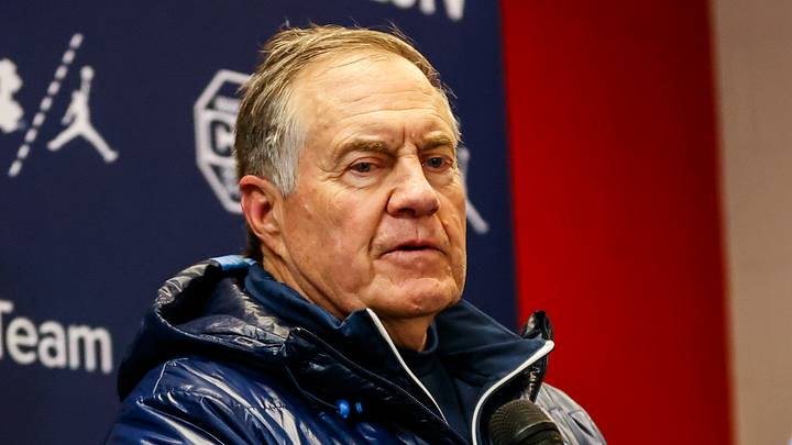 Nov 29, 2025; Raleigh, North Carolina, USA; North Carolina Tar Heels head coach Bill Belichick addresses the media after the second half of the game against NC State Wolfpack at Carter-Finley Stadium. Mandatory Credit: Jaylynn Nash-Imagn Images Nov 29, 2025; Raleigh, North Carolina, USA; North Carolina Tar Heels head coach Bill Belichick addresses the media after the second half of the game against NC State Wolfpack at Carter-Finley Stadium. Mandatory Credit: Jaylynn Nash-Imagn Images
