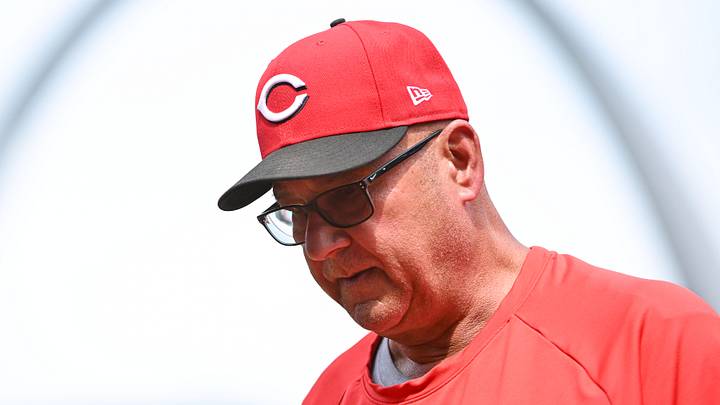 Cincinnati Reds manager Terry Francona (77) walks off the field