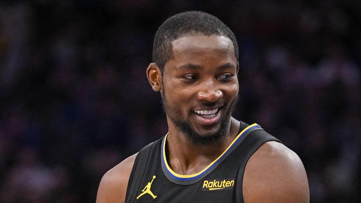 Nov 5, 2025; Sacramento, California, USA; Golden State Warriors forward Jonathan Kuminga (1) reacts after being called for a foul against the Sacramento Kings during the fourth quarter at Golden 1 Center. Mandatory Credit: Ed Szczepanski-Imagn Images