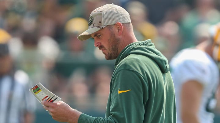 Green Bay Packers quarterbacks coach Sean Mannion Green Bay Packers quarterbacks coach Sean Mannion