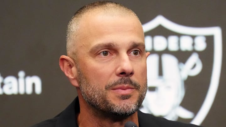 Feb 10, 2026; Henderson, NV, USA; Las Vegas Raiders general manager John Spytek at press conference at Intermountain Health Performance Center. Mandatory Credit: Kirby Lee-Imagn Images Feb 10, 2026; Henderson, NV, USA; Las Vegas Raiders general manager John Spytek at press conference at Intermountain Health Performance Center. Mandatory Credit: Kirby Lee-Imagn Images