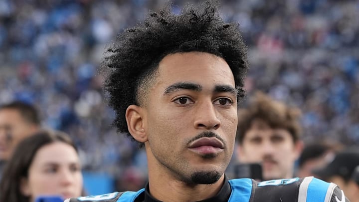 Carolina Panthers quarterback Bryce Young after a win against Tampa Bay Buccaneers.
