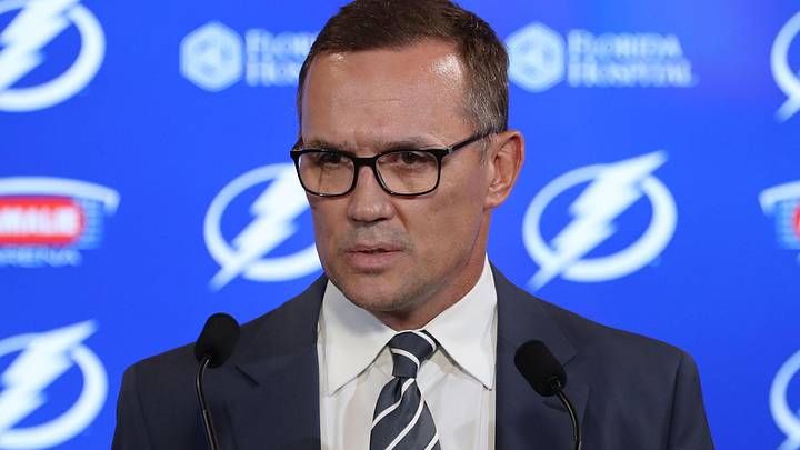 Feb 26, 2018; Tampa, FL, USA; Tampa Bay Lightning general manager Steve Yzerman speaks prior to a game against the Toronto Maple Leafs at Amalie Arena. Mandatory Credit: Kim Klement-Imagn Images Feb 26, 2018; Tampa, FL, USA; Tampa Bay Lightning general manager Steve Yzerman speaks prior to a game against the Toronto Maple Leafs at Amalie Arena. Mandatory Credit: Kim Klement-Imagn Images