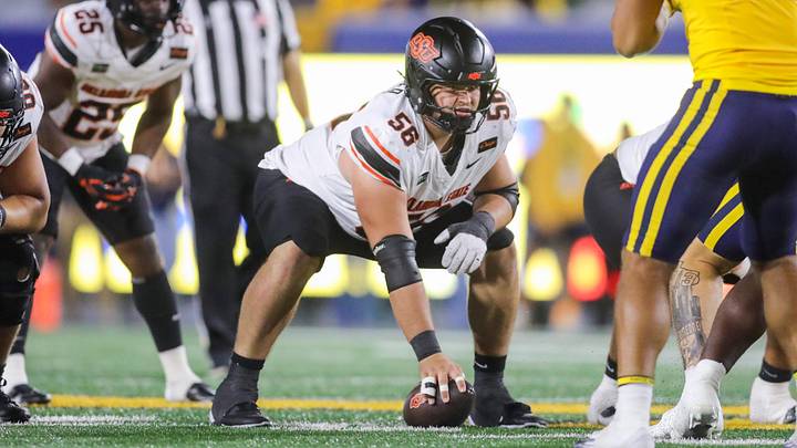 Oklahoma State Cowboys offensive lineman Tyler Mercer. Oklahoma State Cowboys offensive lineman Tyler Mercer.