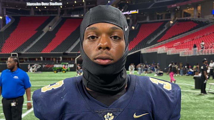 Kennedy Green on the field after a huge win over North Gwinnett in the Corky Kell