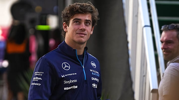 Williams Racing driver Franco Colapinto walks the paddock at the Formula 1 Pirelli United States Grand Prix at Circuit of the Americas on Friday, Oct. 18, 2024.