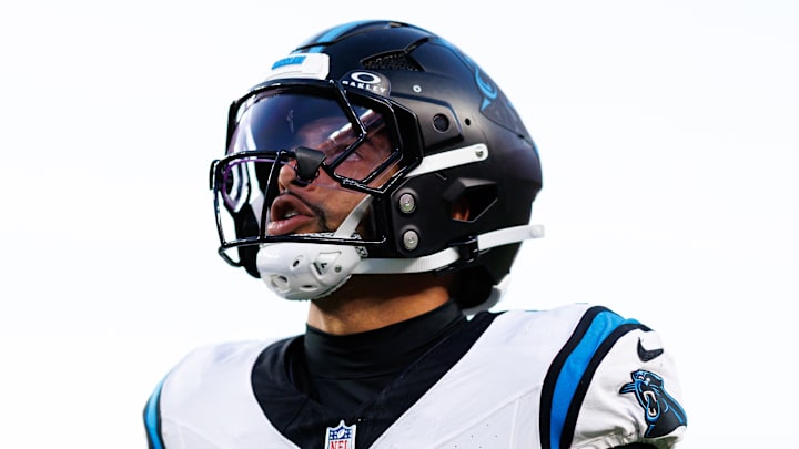 Carolina Panthers safety Tre'von Moehrig Carolina Panthers safety Tre'von Moehrig