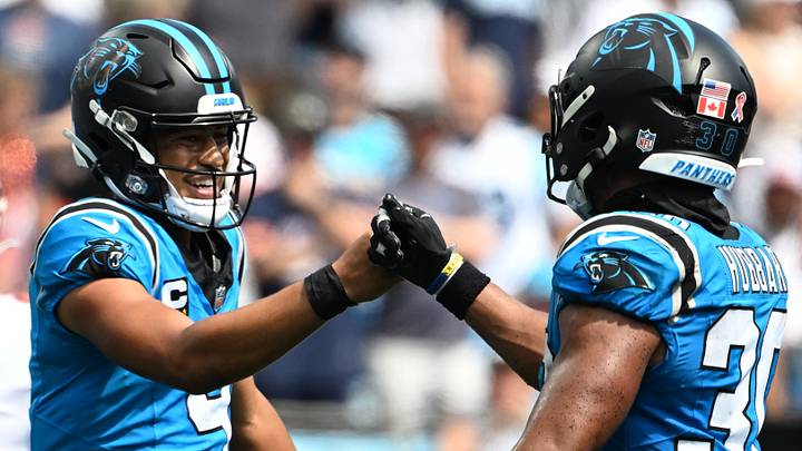 Carolina Panthers quarterback Bryce Young and running back Chuba Hubbard