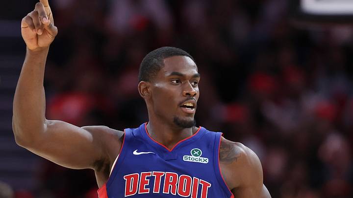 Oct 24, 2025; Houston, Texas, USA; Detroit Pistons center Jalen Duren (0) reacts after making a basket during the second quarter against the Houston Rockets at Toyota Center. Mandatory Credit: Troy Taormina-Imagn Images Oct 24, 2025; Houston, Texas, USA; Detroit Pistons center Jalen Duren (0) reacts after making a basket during the second quarter against the Houston Rockets at Toyota Center. Mandatory Credit: Troy Taormina-Imagn Images