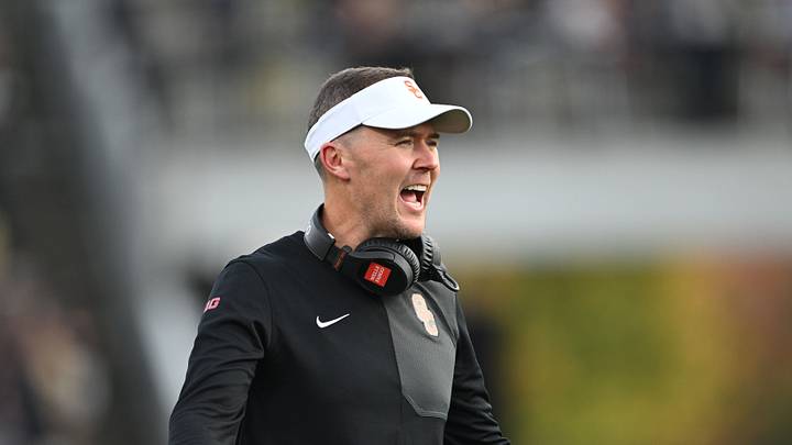 Sep 13, 2025; West Lafayette, Indiana, USA; Southern California Trojans head coach Lincoln Riley reacts during the first quarter against the Purdue Boilermakers at Ross-Ade Stadium. Mandatory Credit: Marc Lebryk-Imagn Images Sep 13, 2025; West Lafayette, Indiana, USA; Southern California Trojans head coach Lincoln Riley reacts during the first quarter against the Purdue Boilermakers at Ross-Ade Stadium. Mandatory Credit: Marc Lebryk-Imagn Images
