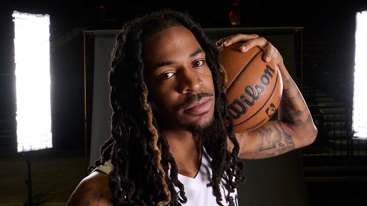 Portland Trail Blazers guard Ja Morant during media day. Portland Trail Blazers guard Ja Morant during media day.