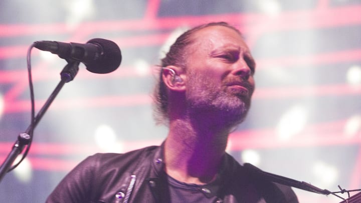 Radiohead performs on the Coachella Stage