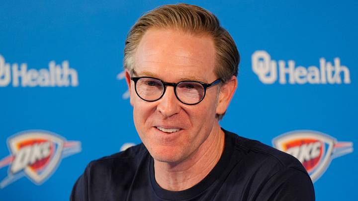 Sam Presti, Thunder General Manager, has his end-of-season media access, Monday, June 8, 2026. Sam Presti, Thunder General Manager, has his end-of-season media access, Monday, June 8, 2026.
