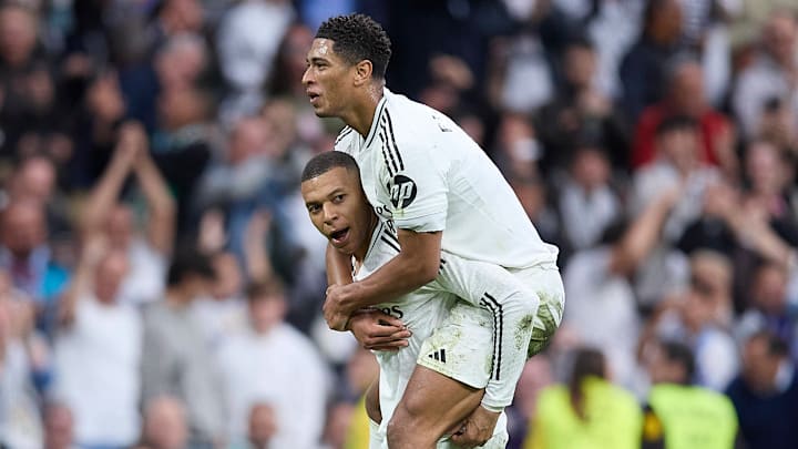 Kylian Mbappé (left) bagged the winner for Real Madrid against Celta Vigo.