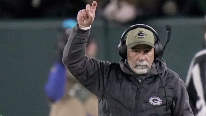 Former Green Bay Packers assistant head coach/special teams coordinator Rich Bisaccia is shown during the third quarter of their game against the Baltimore Ravens Saturday, December 27, 2025 at Lambeau Field in Green Bay, Wisconsin.