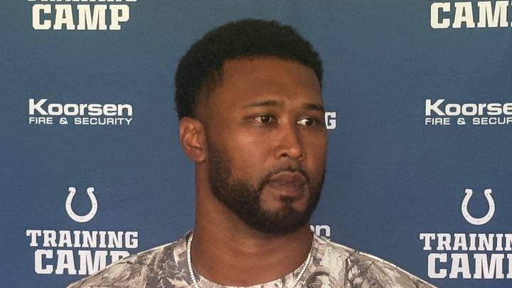 Indianapolis Colts DT DeForest Buckner speaks to the media
