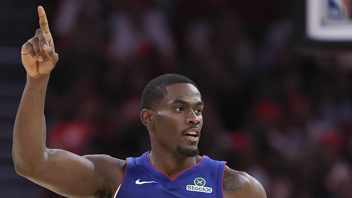 Oct 24, 2025; Houston, Texas, USA; Detroit Pistons center Jalen Duren (0) : Troy Taormina-Imagn Images