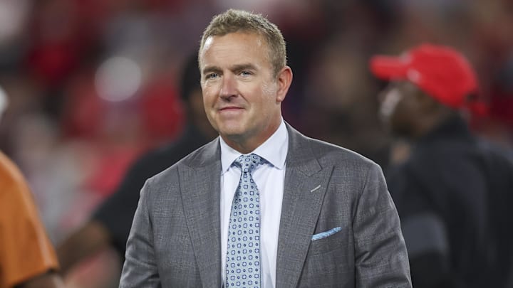 ESPN analyst Kirk Herbstreit at a Texas Longhorns game ESPN analyst Kirk Herbstreit at a Texas Longhorns game