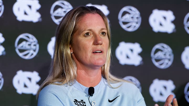 Head coach Courtney Banghart at the 2025 ACC Tipoff 