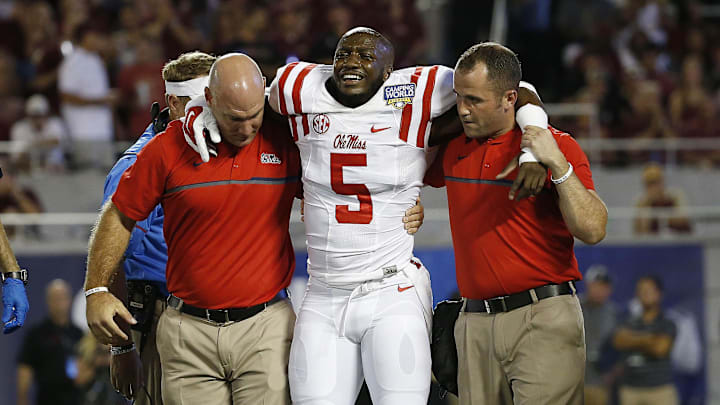 NCAA brass are hoping to stop college football teams from having their player fake injuries with a new rule starting in 2025. NCAA brass are hoping to stop college football teams from having their player fake injuries with a new rule starting in 2025.