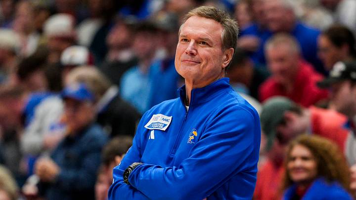 Jan 31, 2026; Lawrence, Kansas, USA; Kansas Jayhawks head coach Bill Self reacts during the first half against the BYU Cougars at Mizzou Arena. Mandatory Credit: Jay Biggerstaff-Imagn Images Jan 31, 2026; Lawrence, Kansas, USA; Kansas Jayhawks head coach Bill Self reacts during the first half against the BYU Cougars at Mizzou Arena. Mandatory Credit: Jay Biggerstaff-Imagn Images