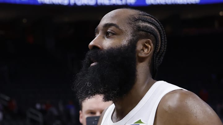 May 13, 2026; Detroit, Michigan, USA; Cleveland Cavaliers guard James Harden (1) walks off the court after game five of the second round of the 2026 NBA Playoffs against the Detroit Pistons at Little Caesars Arena. Mandatory Credit: Rick Osentoski-Imagn Images May 13, 2026; Detroit, Michigan, USA; Cleveland Cavaliers guard James Harden (1) walks off the court after game five of the second round of the 2026 NBA Playoffs against the Detroit Pistons at Little Caesars Arena. Mandatory Credit: Rick Osentoski-Imagn Images