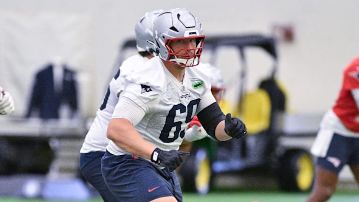 New England Patriots guard Cole Strange