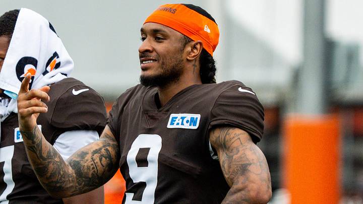 Cleveland Browns cornerback Tyson Campbell (7) and Cleveland Browns safety Grant Delpit (9) during day 12 of training camp, Aug. 11, 2026, in Berea, Ohio. Cleveland Browns cornerback Tyson Campbell (7) and Cleveland Browns safety Grant Delpit (9) during day 12 of training camp, Aug. 11, 2026, in Berea, Ohio.