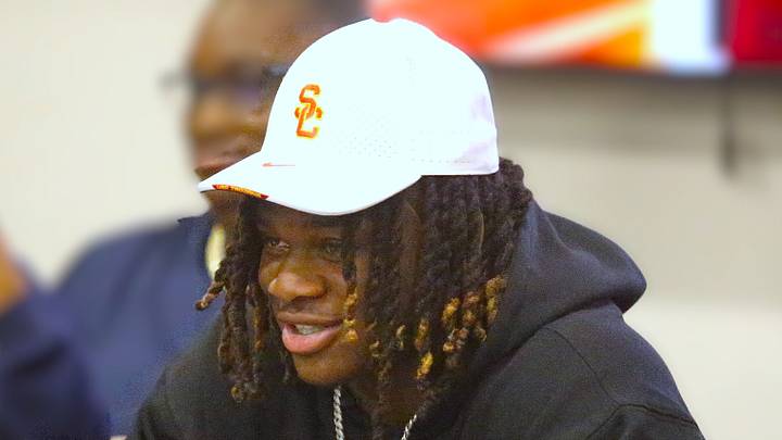 Former Escambia running back, and top junior college recruit, Waymond Jordan Jr. signed with the University of Southern California during a ceremony on Sunday, Jan. 5, 2024. Former Escambia running back, and top junior college recruit, Waymond Jordan Jr. signed with the University of Southern California during a ceremony on Sunday, Jan. 5, 2024.