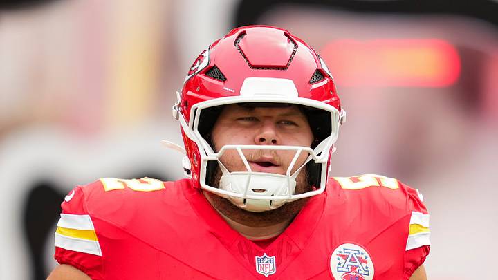 Aug 15, 2026; Kansas City, Missouri, USA; Kansas City Chiefs center Creed Humphrey (52) takes the field prior to a game against the Los Angeles Rams at Arrowhead Stadium. Mandatory Credit: Jay Biggerstaff-Imagn Images