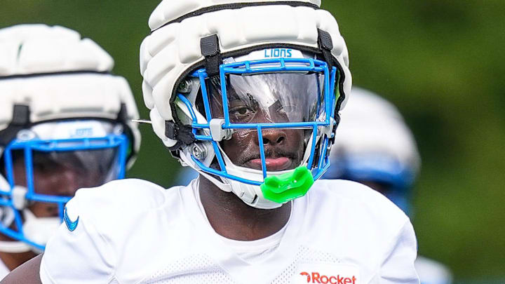 Detroit Lions cornerback Terrion Arnold (6).