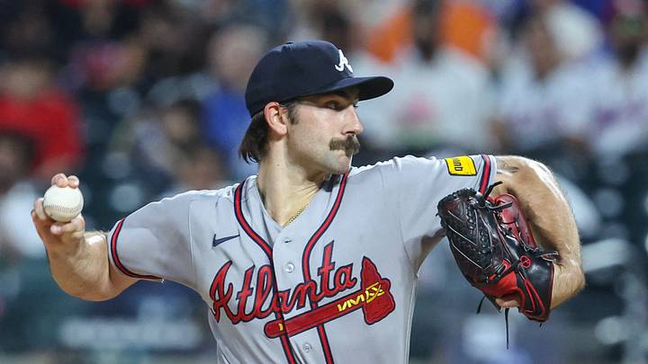 Jun 12, 2026; New York City, New York, USA; Atlanta Braves starting pitcher Spencer Strider (99) pitches in the first inning against the New York Mets at Citi Field. Mandatory Credit: Wendell Cruz-Imagn Images