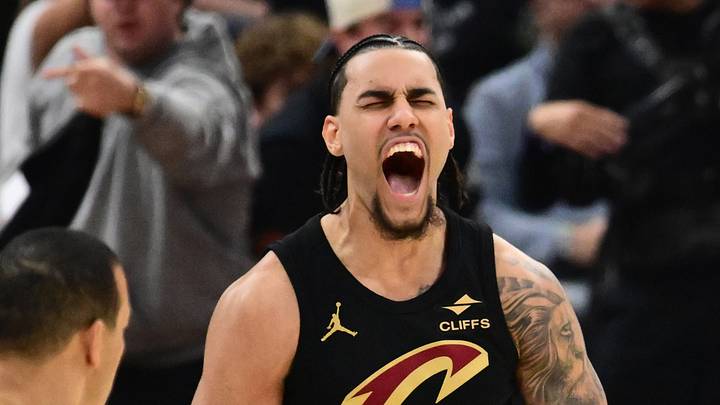 May 3, 2026; Cleveland, Ohio, USA; Cleveland Cavaliers guard Jaylon Tyson (20) reacts after a play against the Toronto Raptors during the first half of game seven in the first round of the 2026 NBA Playoffs at Rocket Arena. Mandatory Credit: Ken Blaze-Imagn Images May 3, 2026; Cleveland, Ohio, USA; Cleveland Cavaliers guard Jaylon Tyson (20) reacts after a play against the Toronto Raptors during the first half of game seven in the first round of the 2026 NBA Playoffs at Rocket Arena. Mandatory Credit: Ken Blaze-Imagn Images