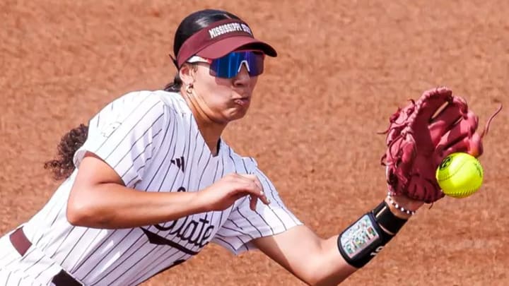 Mississippi State Infielder Nadia Barbary (#10) during the game between the LSU Tigers and the Mississippi State Bulldogs at Nusz Park in Starkville, MS.