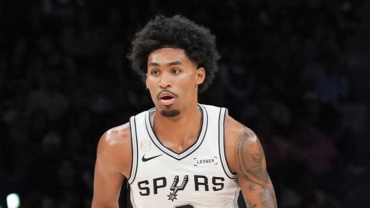 Oct 20, 2026; San Antonio, Texas, USA;  San Antonio Spurs guard Dylan Harper (2) dribbles up the court in the second half against the Oklahoma City Thunder at Frost Bank Center.  Mandatory Credit: Daniel Dunn-Imagn Images