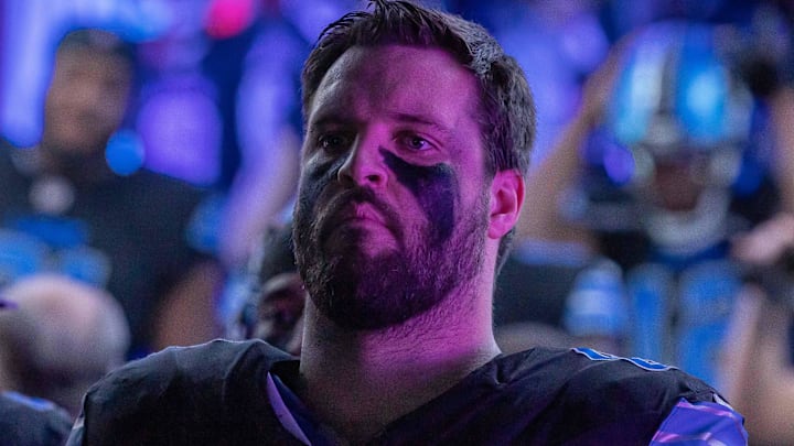 Detroit Lions offensive tackle Taylor Decker (68) waits to take the field before the game against the Minnesota Vikings during the first half at Ford Field.