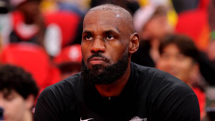 Los Angeles Lakers forward Lebron James (23) prior to a game (Mandatory Credit: Erik Williams-Imagn Images)