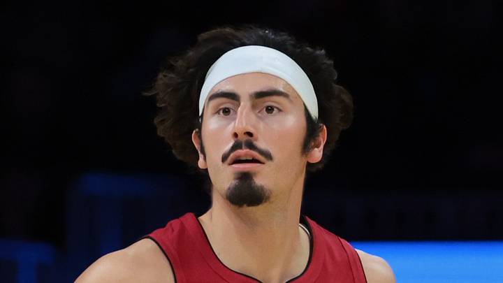 Miami Heat forward Jaime Jaquez Jr. (11) celebrates after scoring against the Charlotte Hornets during the first quarter of an NBA Cup game at Kaseya Center on November 7, 2025.