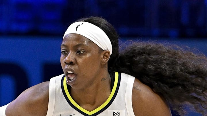 Arike Ogunbowale in action during the game between the Dallas Wings and the New York Liberty. Arike Ogunbowale in action during the game between the Dallas Wings and the New York Liberty.
